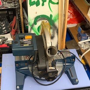 High-Performance Blue and Silver Miter Saw